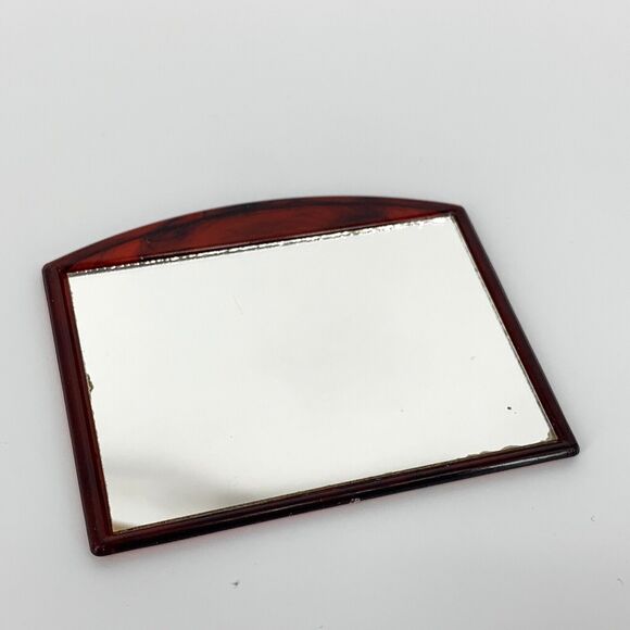 Vintage Etienne Aigner Pocket Mirror Original Plastic Tortoiseshell - Picture 3 of 6